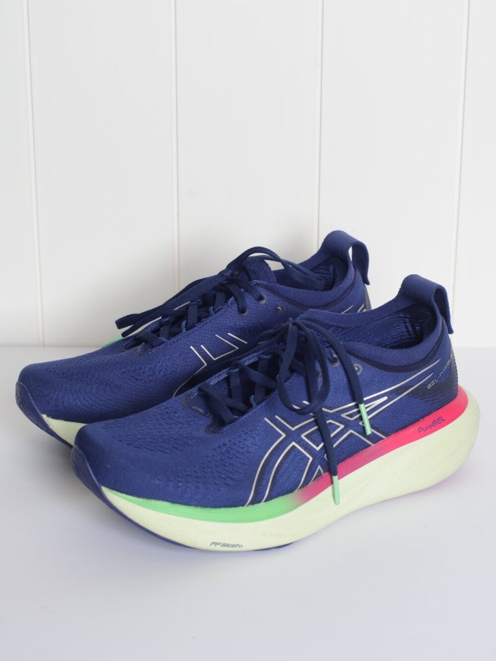 Asics Women's Gel Nimbus 25 Blue Pink Green size 9 - Picture 2 of 9